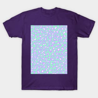 Mint Green and Purple Leopard Spots Pattern T-Shirt